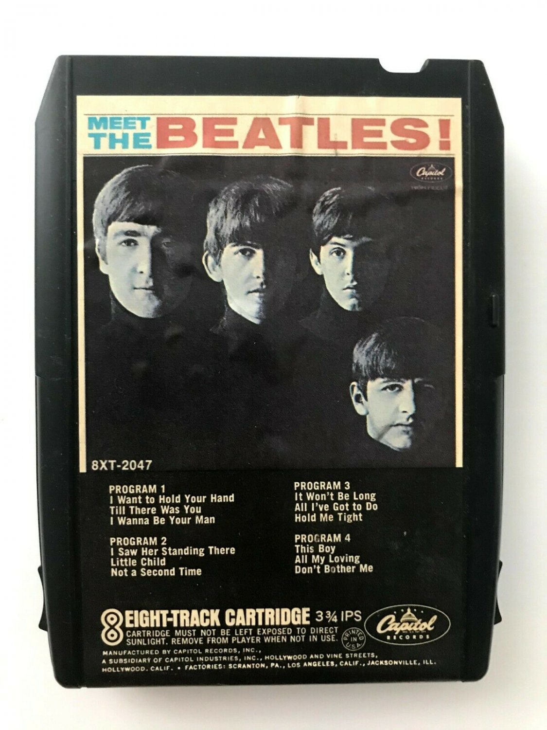 The Beatles &acirc;��&acirc;�� Meet The Beatles! 8XT 2047, 8-Track Cartridge, Black shell