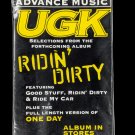 SEALED, UGK – Ridin' Dirty JSAM-25, Audio Cassette, Sampler, US, 1996