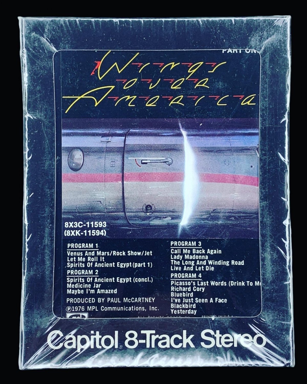 SEALED, Wings &acirc;��&acirc;�� Wings Over America 8X3C-11593,  2 &Atilde;� 8-Track Cartridge, US, 1976
