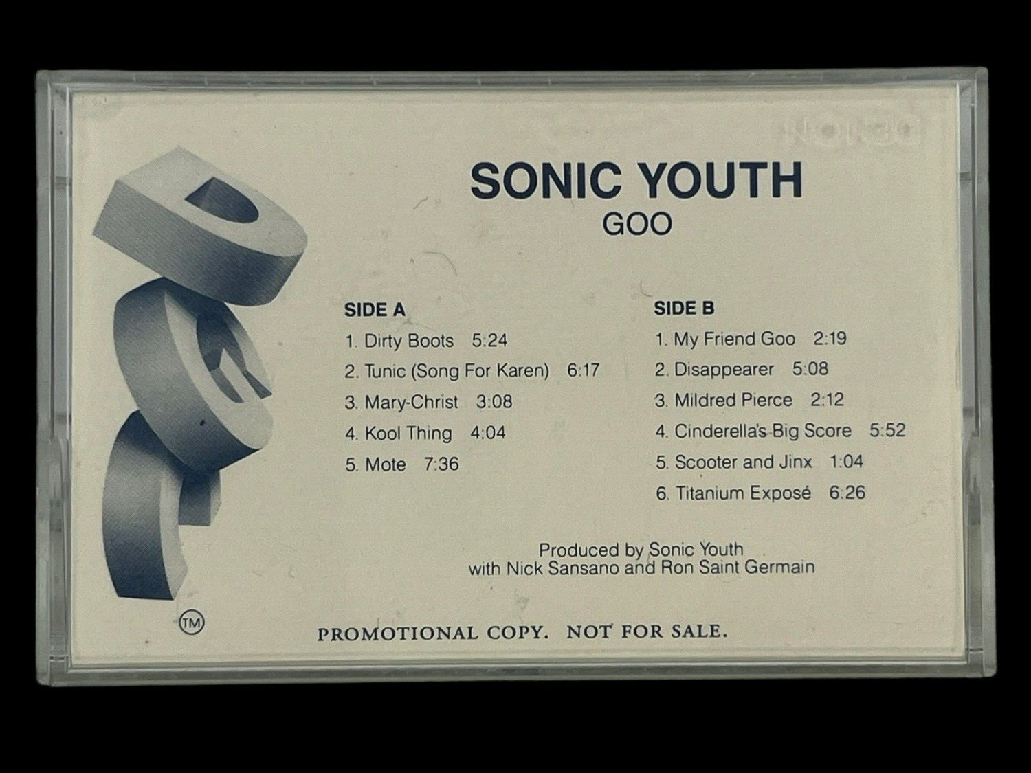 Sonic Youth &acirc;��&acirc;�� Goo DGC 24297, Audio Cassette, Promo, Not For Sale, US, 1990