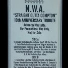 N.W.A. – Straight Outta Compton - 10th Anniversary Tribute, audio tape, US, 1998