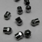 10 Chrome Plated Plastic Rounded Head Tire Air Pressure Valve Stem Caps