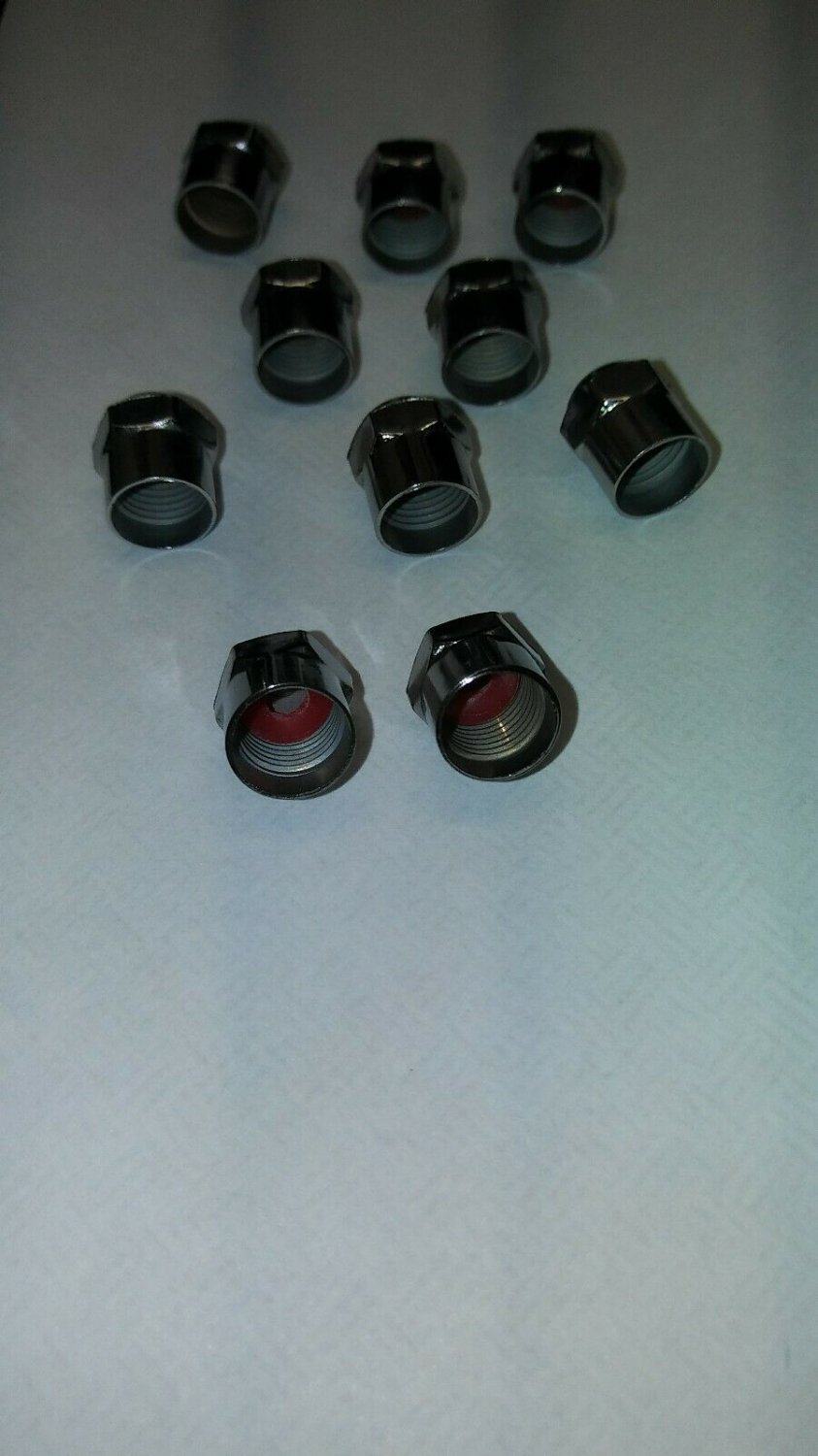 10 Chrome Plated Plastic Rounded Head Tire Air Pressure Valve Stem Caps