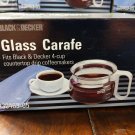 New in box Black & Decker 4 cup Glass Carafe  Drip Coffeemaker Carafe de verre