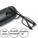 Reading Glasses +0.25 Black - Rectangle Full Rim Anti Reflective Men Women Eyeglasses Readers Comfor