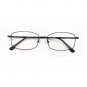 Blue Light Blocking Reading Glasses Metal Rectangle Full Rim Eyeglasses for Women and Men Black Read