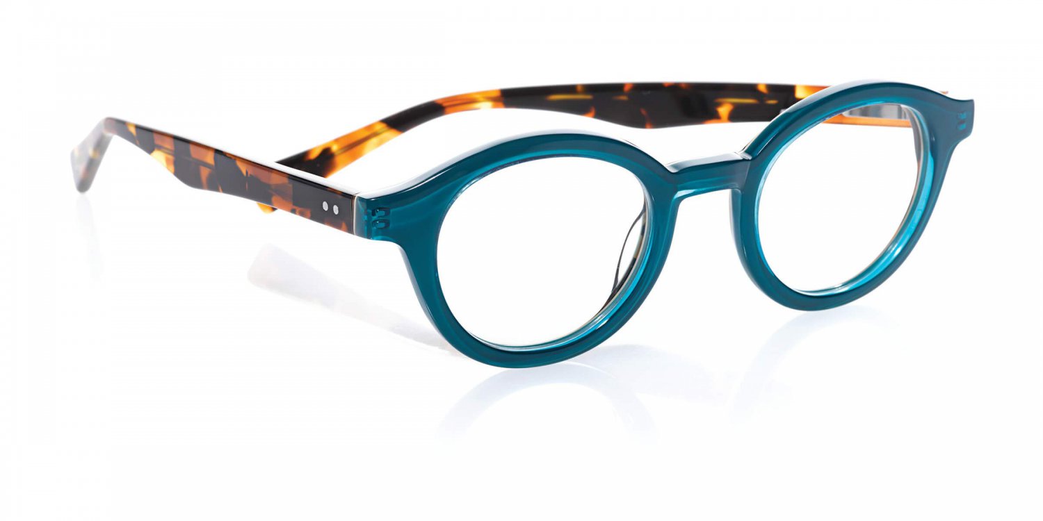 eyebobs TV Party Unisex Premium Readers, Teal Front with Tortoise Temples, 3.00 Magnification
