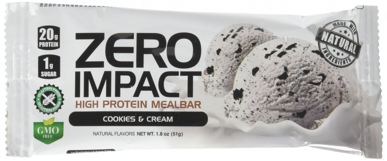 VPX Zero Impact High Protein Mealbar, Cookies & Cream, 12 Count