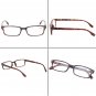 Reading Glasses 4 Pack Spring Hinge Comfort Readers Plastic, Black, Size Medium