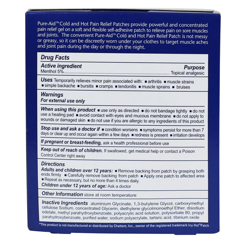 Pure-Aid Extra Strength Pain Relief Patch-5ct (2 Pack)