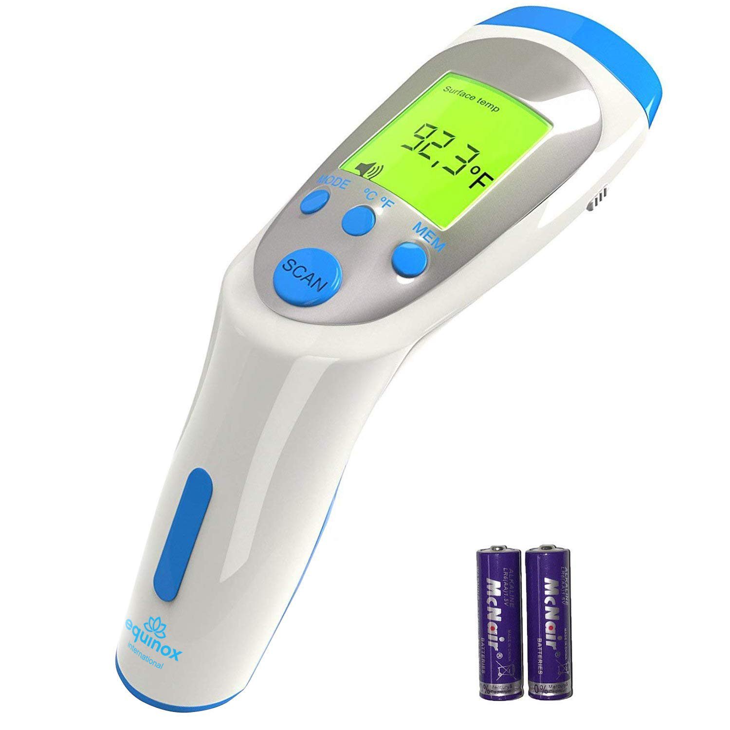 Equinox Digital Thermometer Non Contact Infrared Forehead - 3-Modes Body/Surface/Room Temperature Re