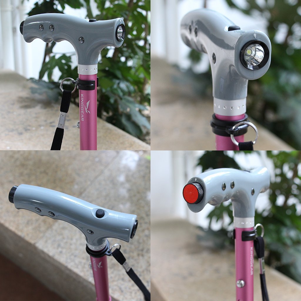 KingGear Travel Adjustable Folding Canes and Walking Sticks for Men and