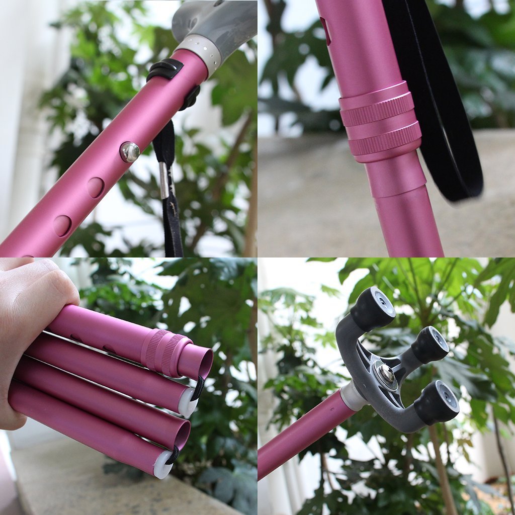 KingGear Travel Adjustable Folding Canes and Walking Sticks for Men and