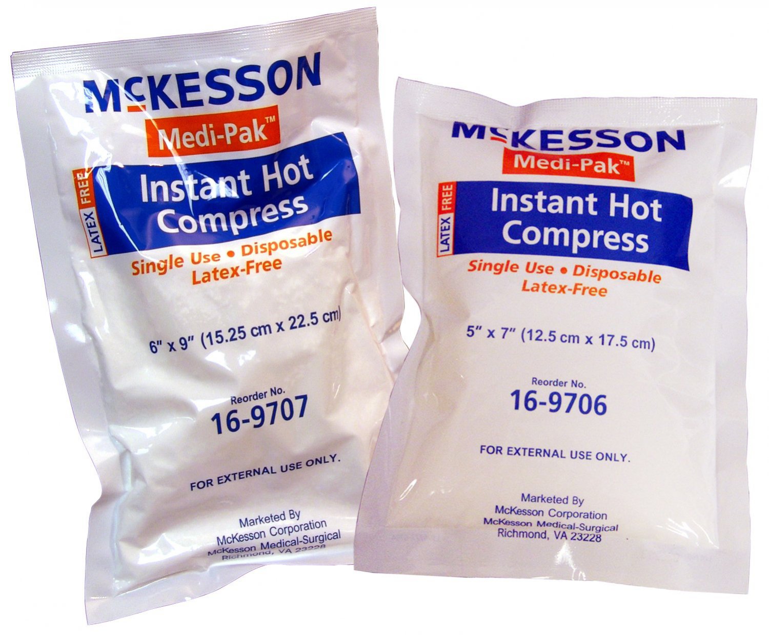 McKesson 16-9706 Medi-Pak Instant Hot Compress, 5"" Width, 7"" Length, 5"" Width, 7"" Length (Pack o