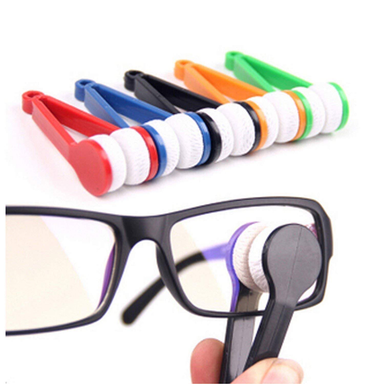 Mini Sun Glasses Eyeglass Microfiber Spectacles Cleaning Clip Soft Brush Cleaning Tool Microfiber Gl