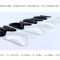 Keepons 2.5mm Anti-Slip Comfort Enhancing Black Silicone Eyeglasses Nose Pad Fold Over Both Sides Su