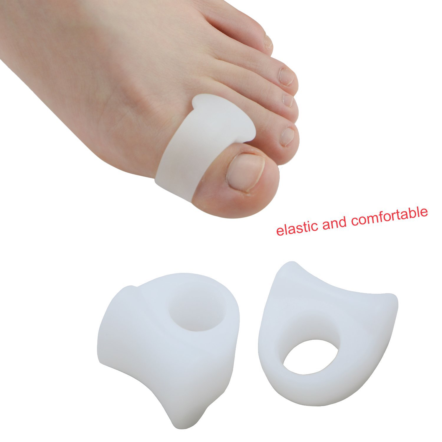 Sumifun Gel Toe Separators for Bunions, Bunion Splint, Toe Spacers and