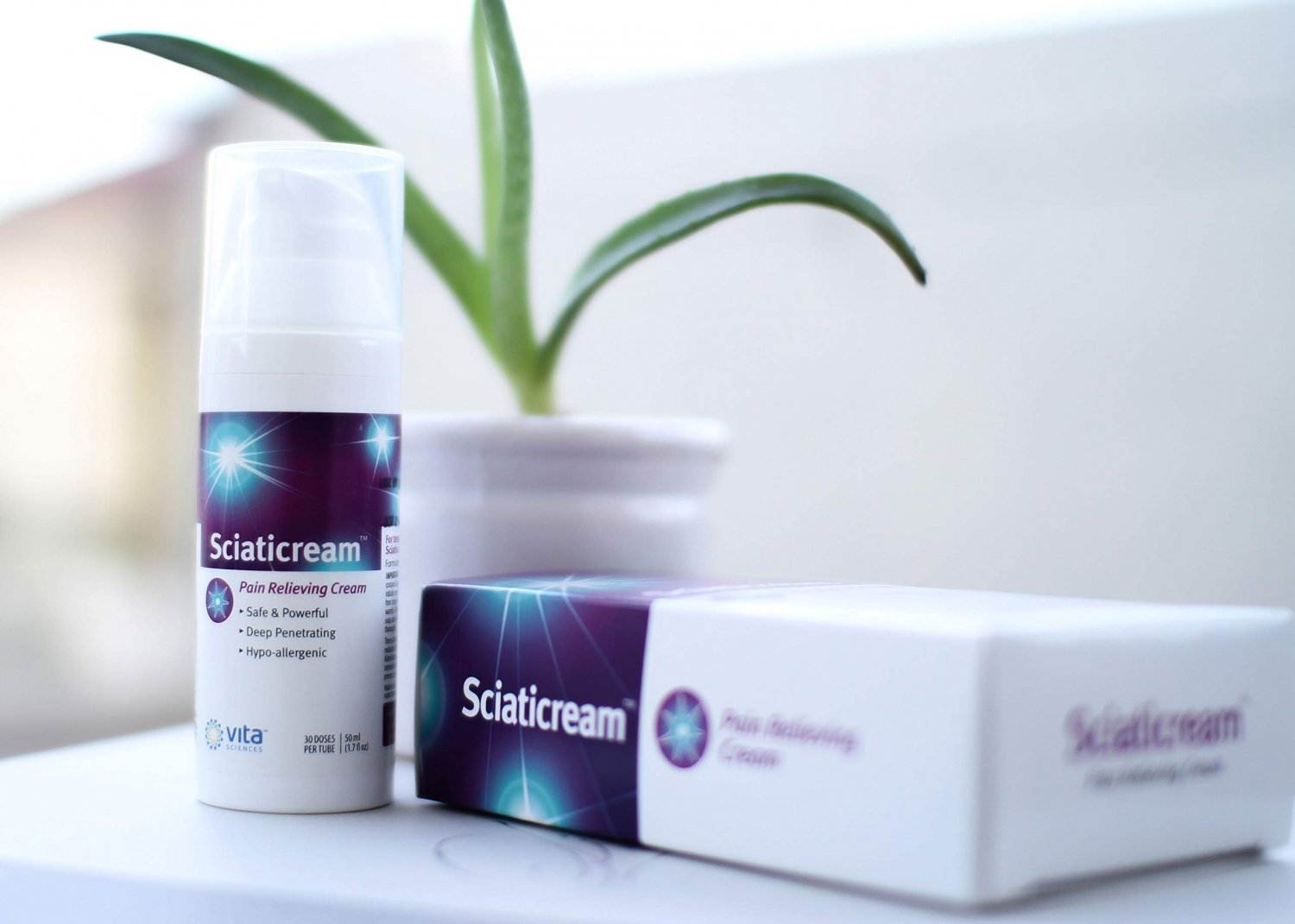 Sciatic Nerve Pain Relief Cream with Arnica, B1, B5, B6, MSM. Soothing