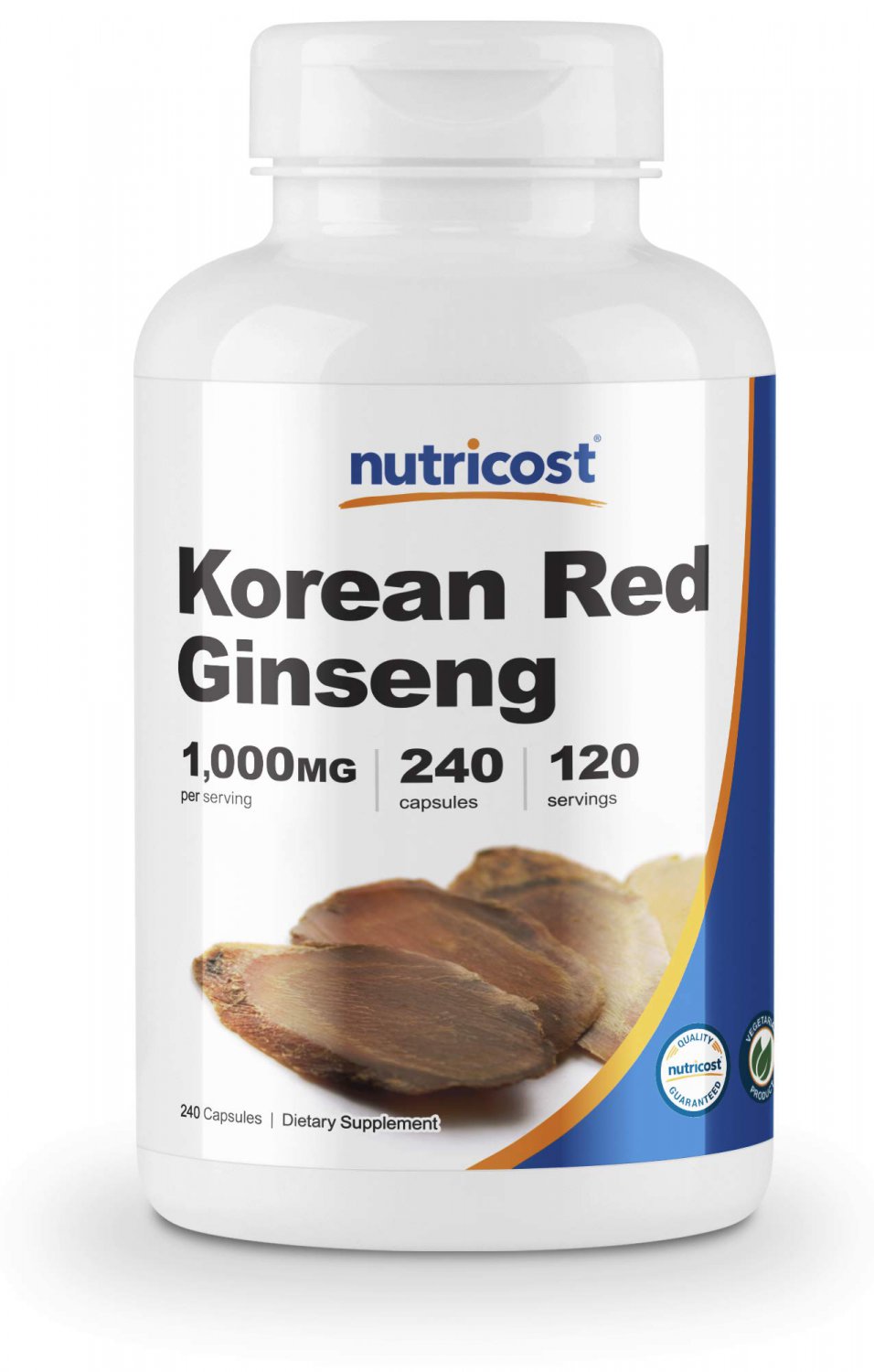 Nutricost Korean Ginseng 500mg, 240 Capsules - 1000mg Extra Strength ...