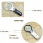 2 Pack Magnifier 3 LED Light, Marrywindix 3X 45X Handheld Magnifier Reading Magnifying Glass Lens Je