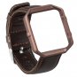 eseekgo Leather Band Compatible with Fitbit Blaze with Metal Frame, Classic Genuine Leather Band Sma