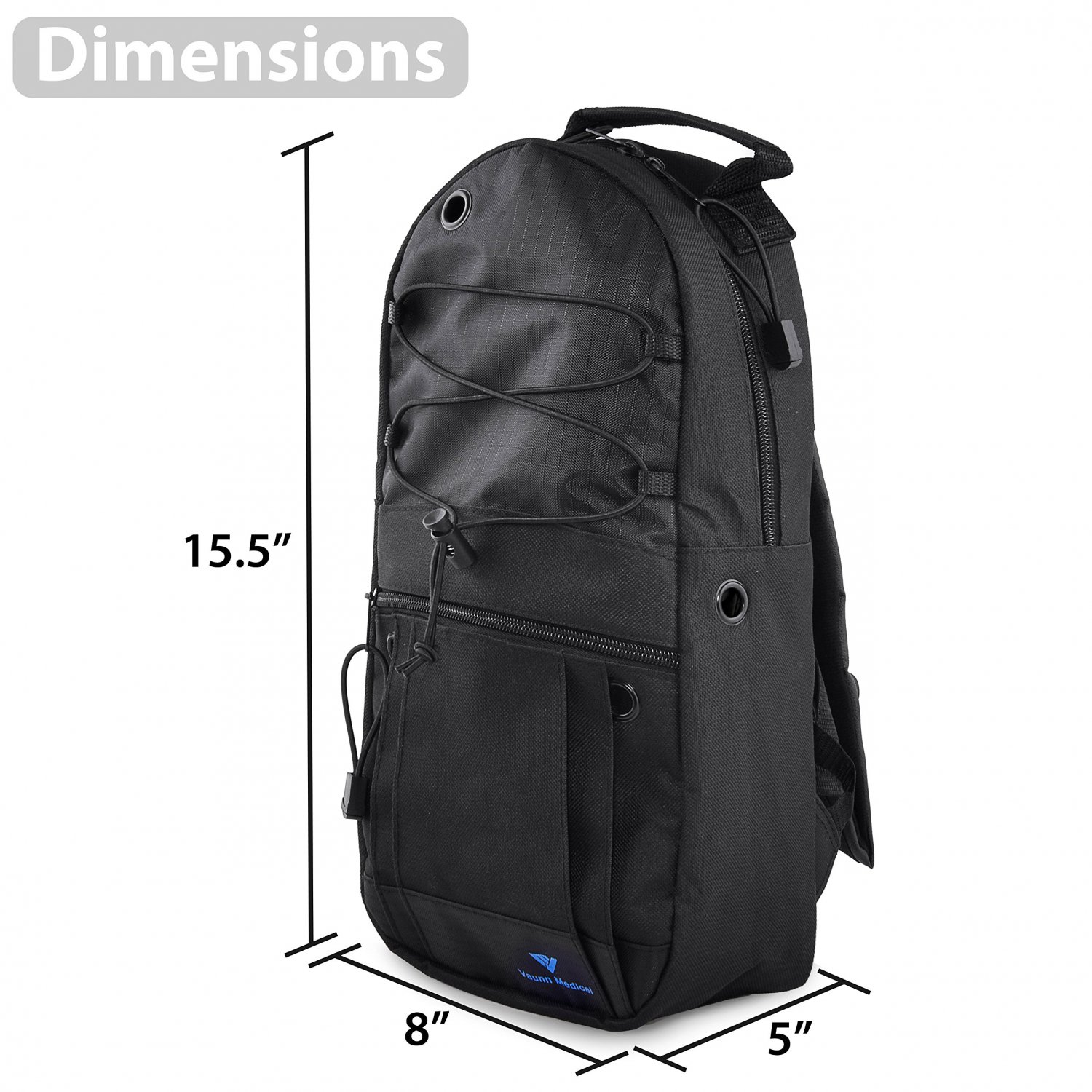 Vaunn Medical Oxygen Cylinder Tank Backpack Bag with Adjustable Straps