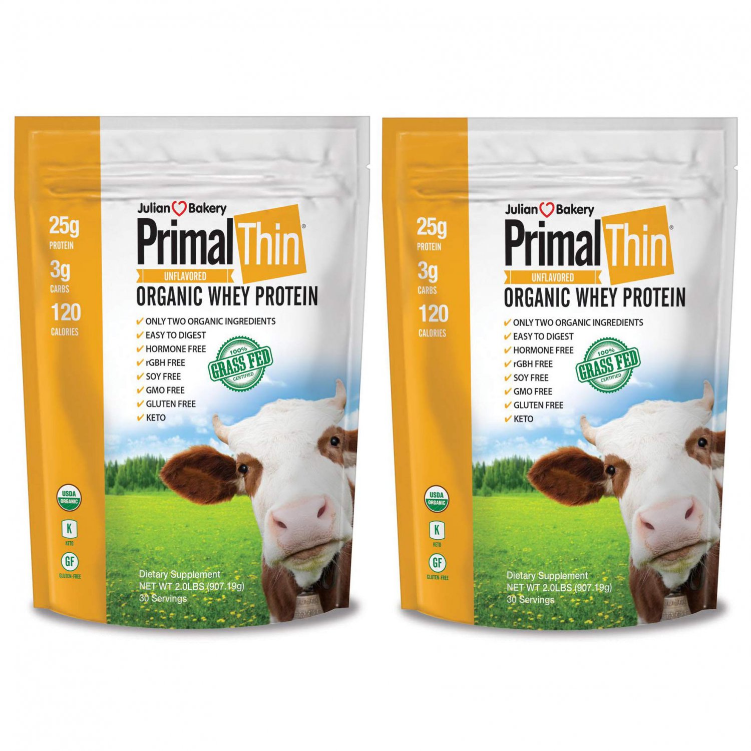 Julian Bakery Primal Thin Protein Powder | USDA Organic | Unflavored ...