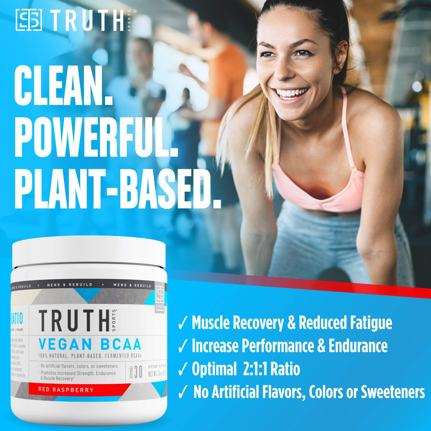 Truth Nutrition Fermented Vegan BCAA Powder 211 Ratio All Natural