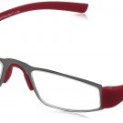 OPTX 20/20 Men's Optx 20/20 Polar+150 Mgunred Rubber POL+150RED Rectangular Reading Glasses, Matte B