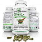 Moringa Oleifera 180 Capsules - Organic USDA Certified- Pure Green Leaf Powder Superfood Supplement