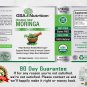 Moringa Oleifera 180 Capsules - Organic USDA Certified- Pure Green Leaf Powder Superfood Supplement