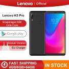 BLACK WITH ADDED GLASS FILM Original Global Version Lenovo K5 Pro 4GB RAM 64GB