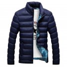DARK BLUE 3XL Hot Sale Mens Winter Casual Jacket Thick Parka Men Outwear Cotton Jacket