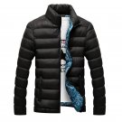 BLACK L Hot Sale Mens Winter Casual Jacket Thick Parka Men Outwear Cotton Jacket