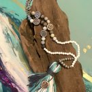 Wood Bead Necklace With Tassel and Embellishments