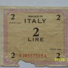 Allied Military issued 2 Lire bill.