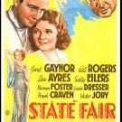 State Fair ( rare 1933 dvd ) * Janet Gaynor * Will Rogers