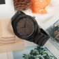 Men's Designer Watches Black Bamboo Wood Luxury Brand With Wood Strap