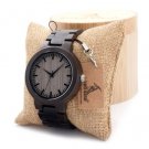 Ebony Wood Watches Grey Dial For Mens Watches Top Brand Luxury Quartz Watches