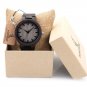 Ebony Wood Watches Grey Dial For Mens Watches Top Brand Luxury Quartz Watches