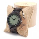 Ebony Wood Watches Green Dial For Mens Watches Top Brand Luxury Quartz Watches