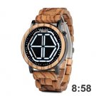 Wooden White WristWatch Led Display Digital Mens Watch Unique Night Vision