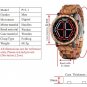Wooden White WristWatch Led Display Digital Mens Watch Unique Night Vision