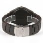 Men Watch Simple Ebony Wood Wristwatch with Wooden Gift Box
