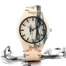 Mens Watch Ink Painting Design All Maple Wood Watches in Wooden Gift box