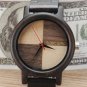 Handmade Unique Wood Quartz Men Watch With Ebony Wood Band Lightweight