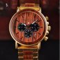 Gold Watch Men Luxury Brand Wooden Wristwatches Male Date Display