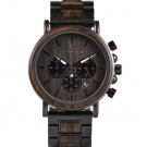 Black Watch Men Luxury Light Brand Wooden Wristwatches Male Date Display