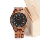 Wood Watch Brown for Men Engraved Gift Personal Engraving