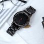 All Ebony Wooden Watch Simple Black Quartz Men Wristwatch